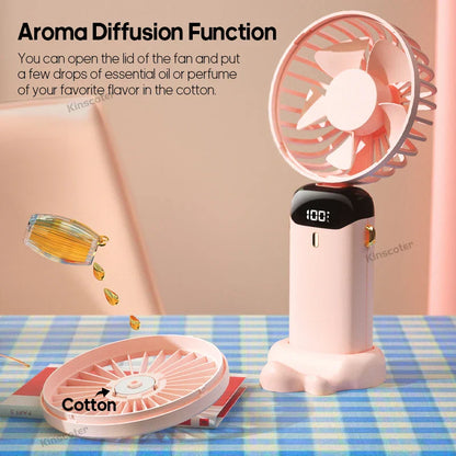 Compact 3-in-1 USB Mini Fan with LED Screen
