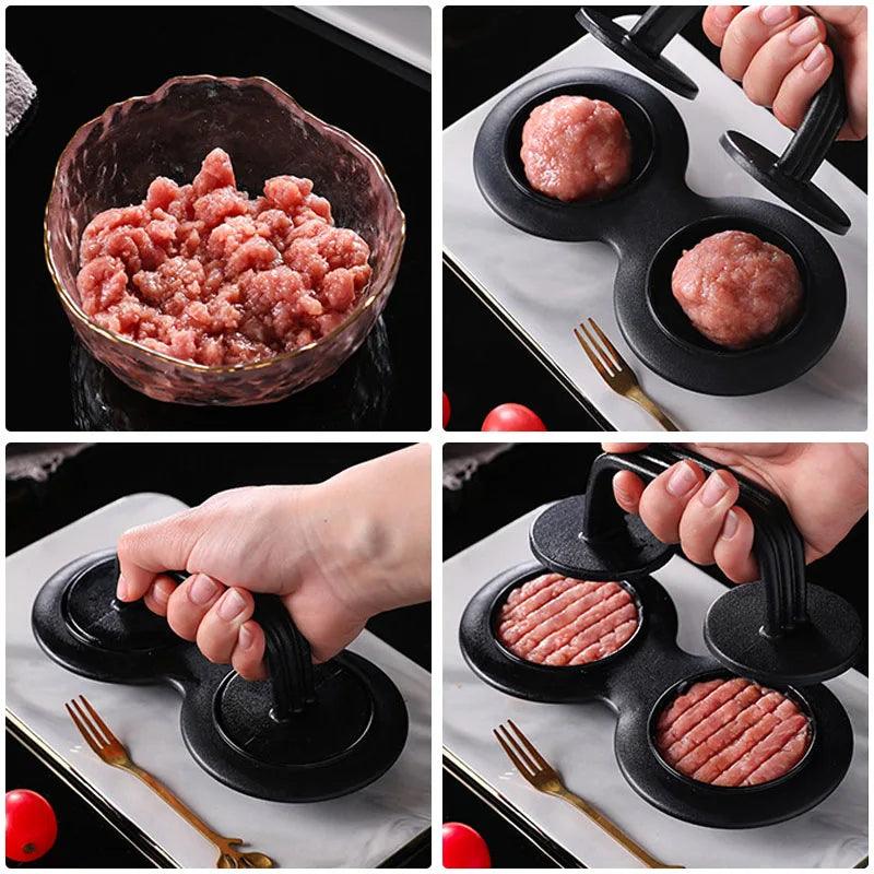 Easy Burger Patty Maker with Double Grid