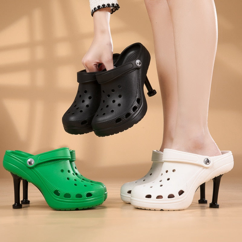 Grip Sole Summer High Heel Beach Sandals - Fesara