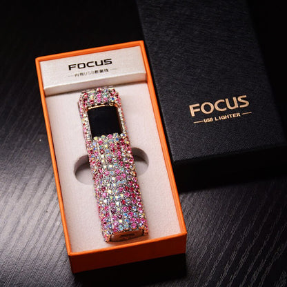 Glittering Gem Rechargeable Windproof Lighter