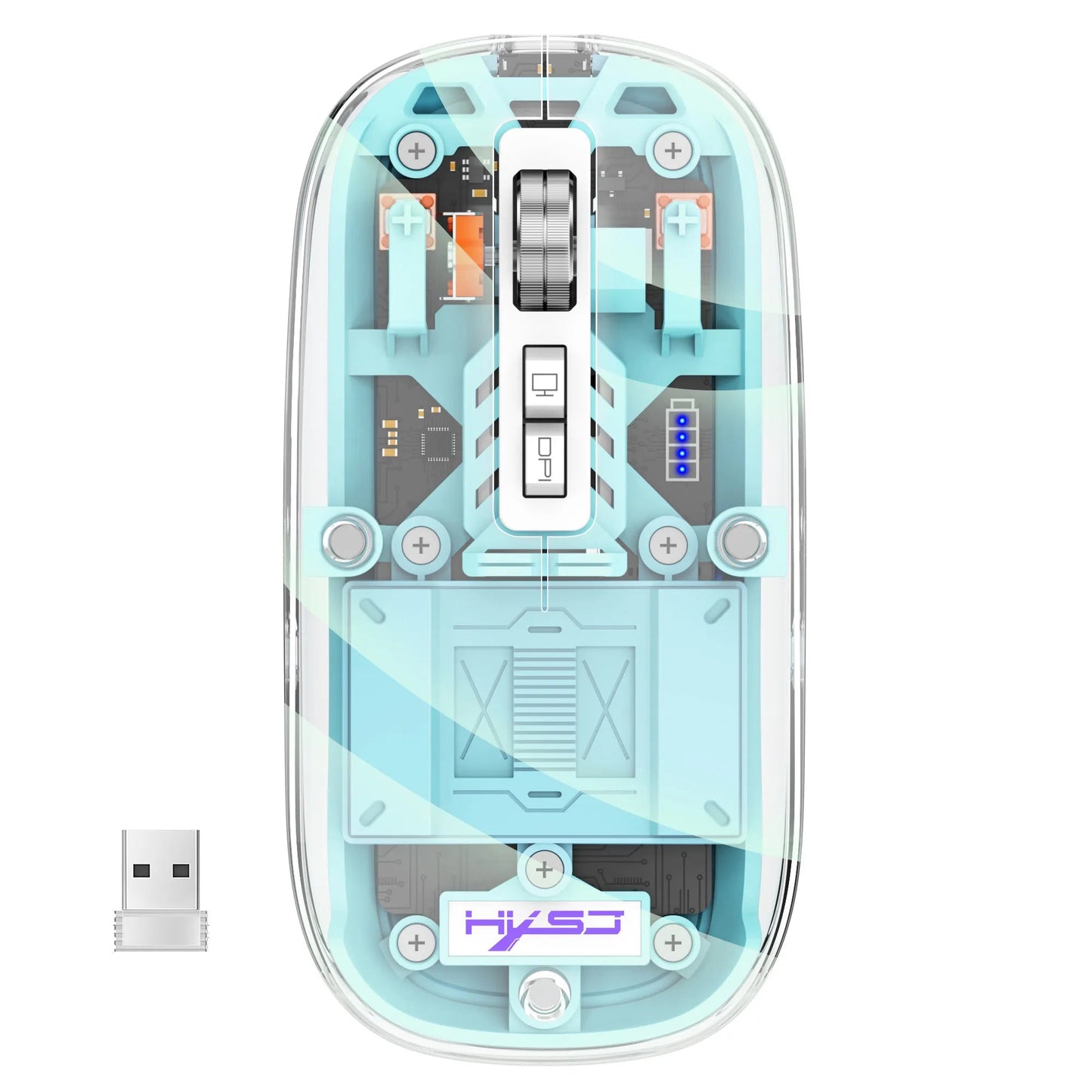 Clear Wireless Bluetooth Computer Mouse
