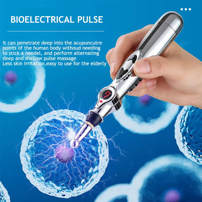 Professional Acupuncture Massage Pen - 5 Interchangeable Heads