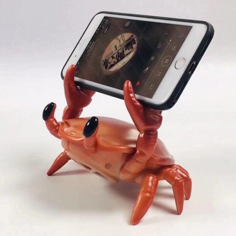 Compact Portable Bluetooth Crab Phone Speaker