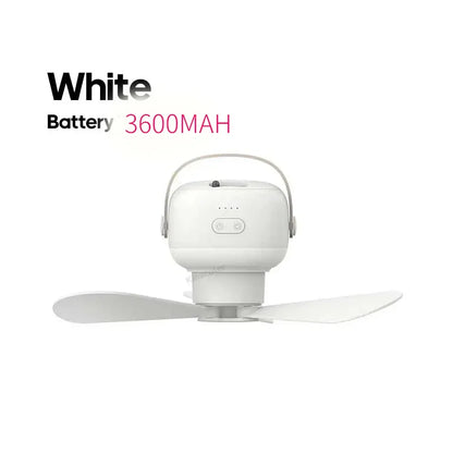 Portable Rechargeable Ceiling Fan with LED Light