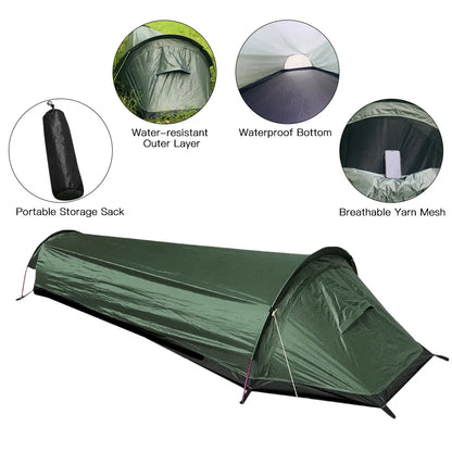 Lightweight Waterproof Solo Hiking Tent with Aluminum Poles