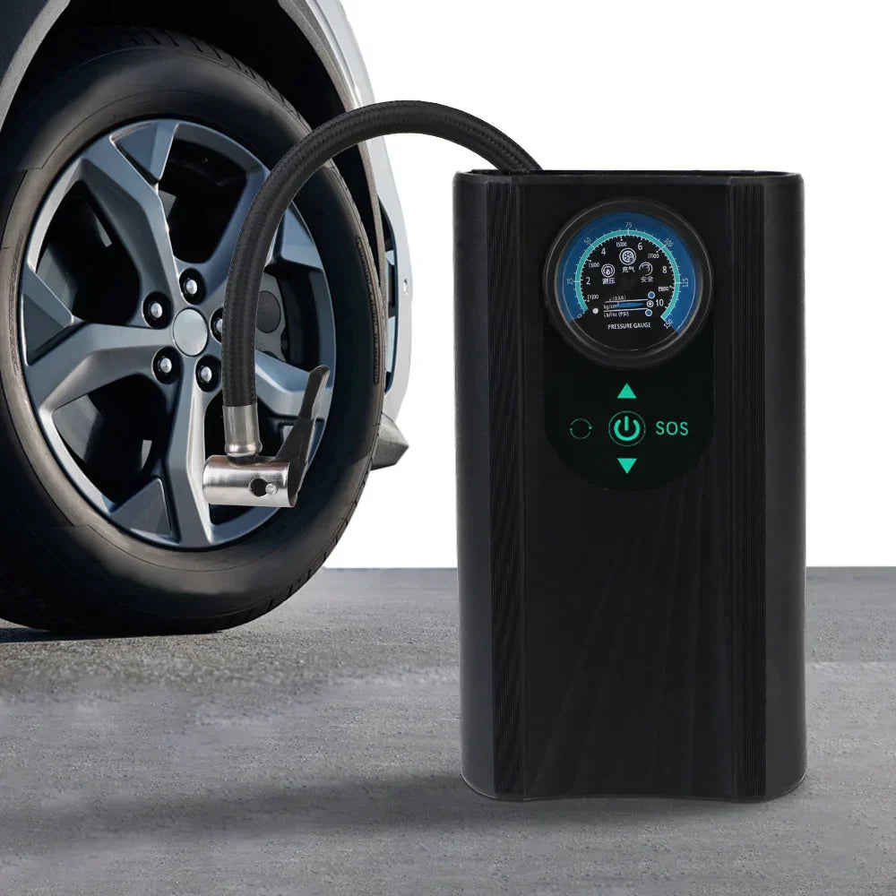 Compact 12V Air Compressor Pump for Car & Bike - Fesara