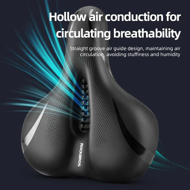 Comfortable Bike Saddle with Shock Absorption and Breathable Design – Ergonomic Bicycle Seat with Thickened Silicone Cushion-2