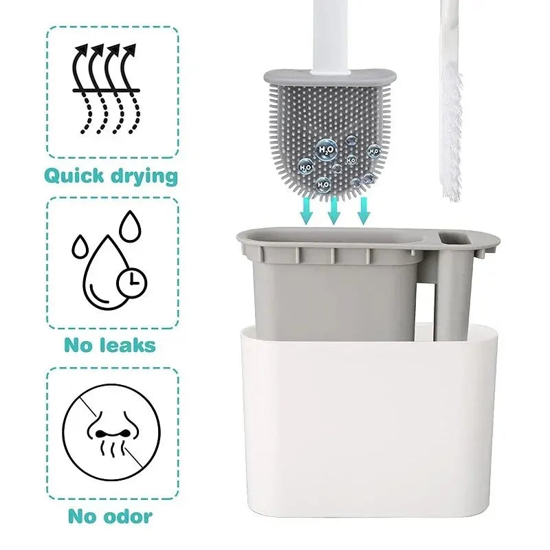 Bathroom Toilet Brush Cleaner Set with Holder