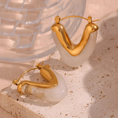Fesara | 18k Elegant Gold Hoop Earrings