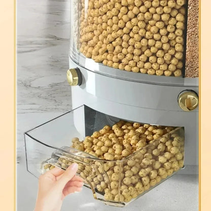 Spinning Kitchen Storage Bin with 6 Locking Sections