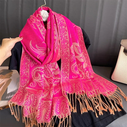 Soft Women's Cashmere Scarf Luxury Warm Print
