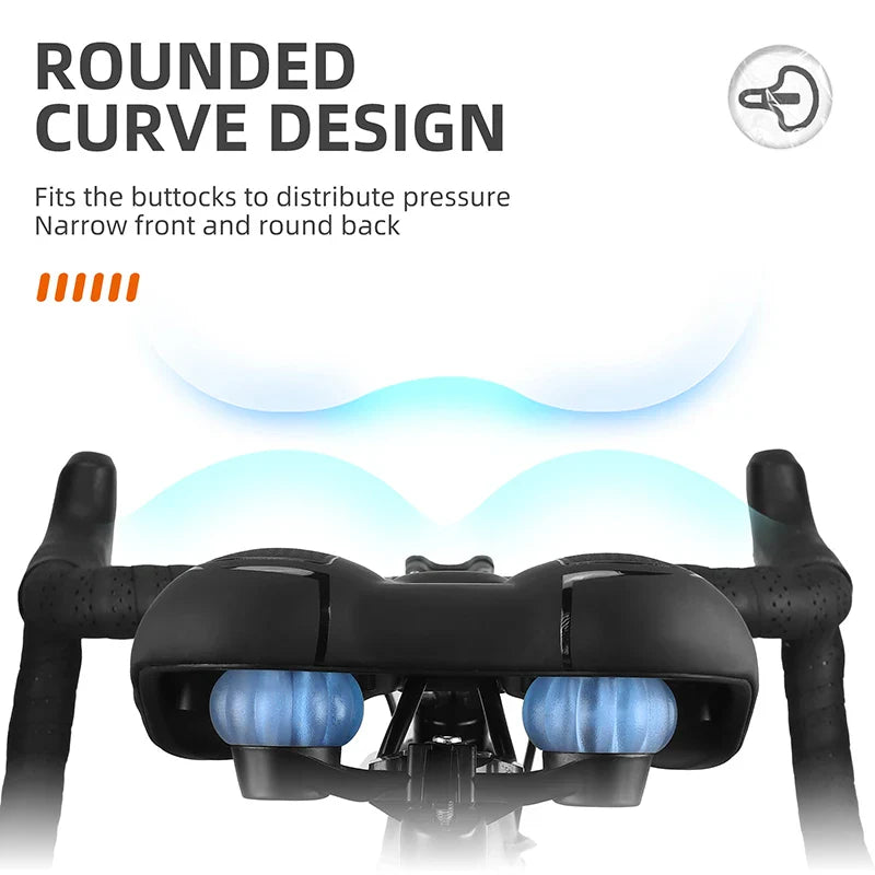 Comfortable Shockproof Bicycle Saddle with Hollow Design – Non-Slip Cushion for MTB and Road Bike-3