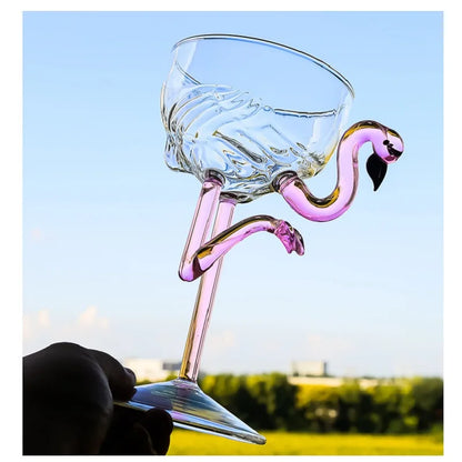 Colorful Flamingo Clear Drinkware Party Glasses