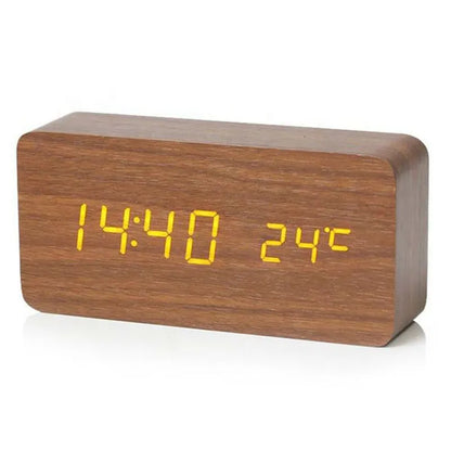 Rustic Wood Digital Wall Clock