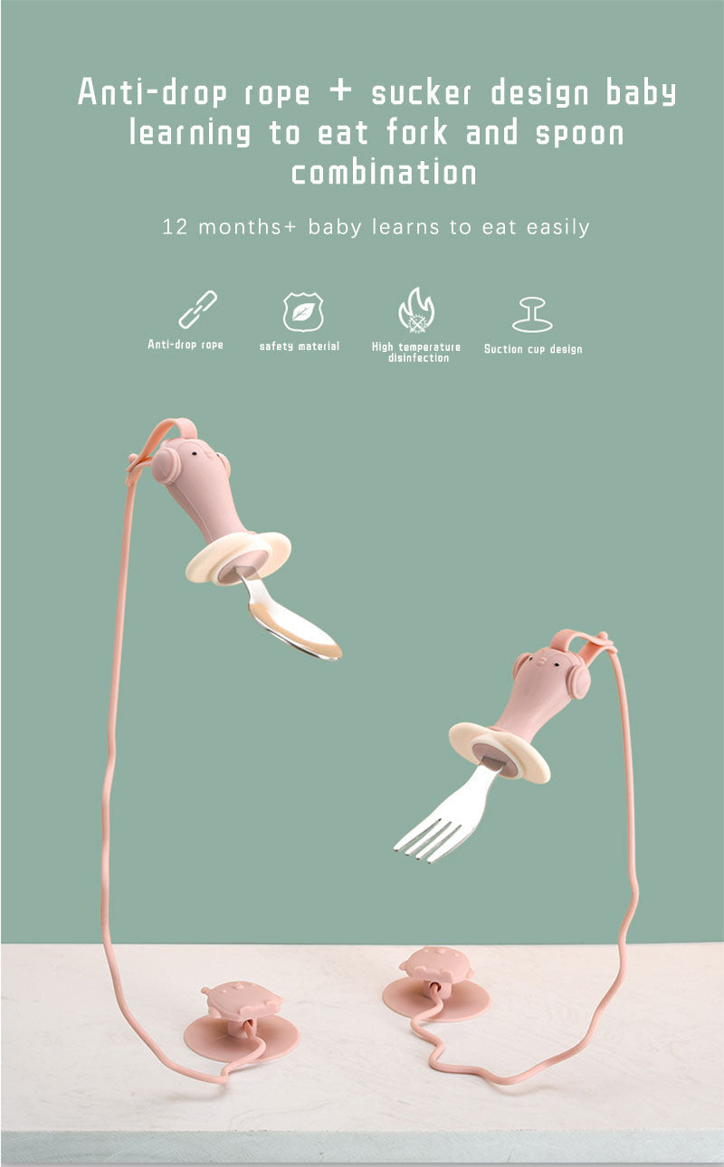 Safe Baby Feeding Spoon Fork Set