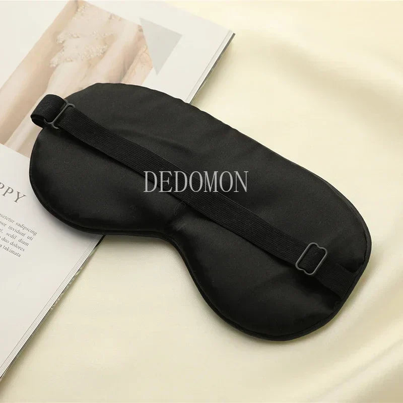 Soft Silk Eye Mask with Elegant Crane Pattern