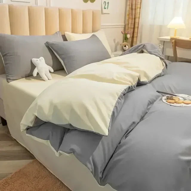 Soft Reversible Duvet Cover Set