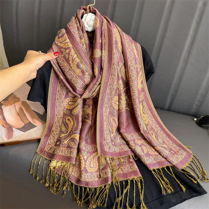 Soft Women's Cashmere Scarf Luxury Warm Print