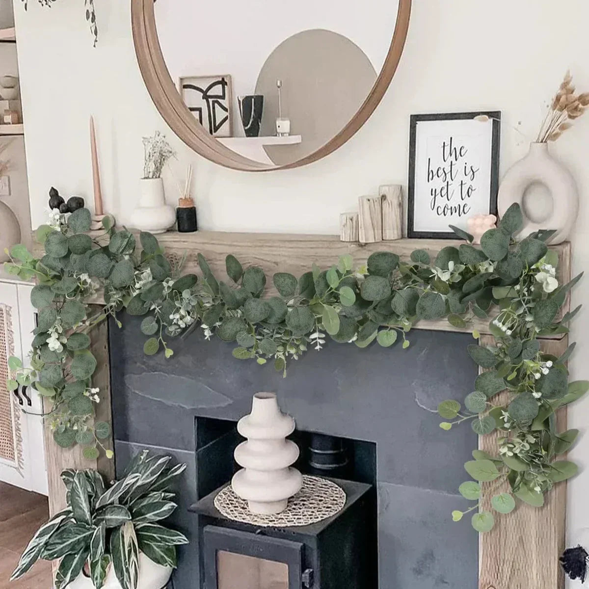 Fresh Artificial Eucalyptus 2-Piece Garland Set