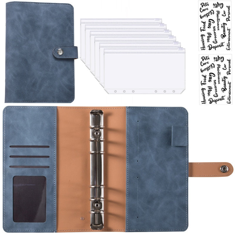 Practical Leather Wallet Planner Notebook Organizer - Fesara