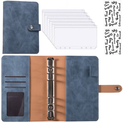 Practical Leather Wallet Planner Notebook Organizer - Fesara