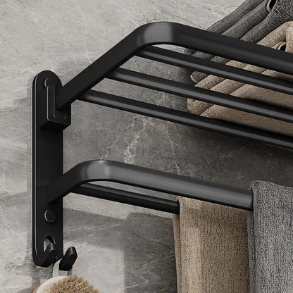 Compact Wall Mount Foldable Towel Holder