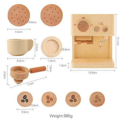 Fun Kids Wooden Coffee Maker Playset