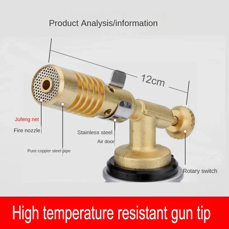 Portable Butane Soldering Torch with Adjustable Flame