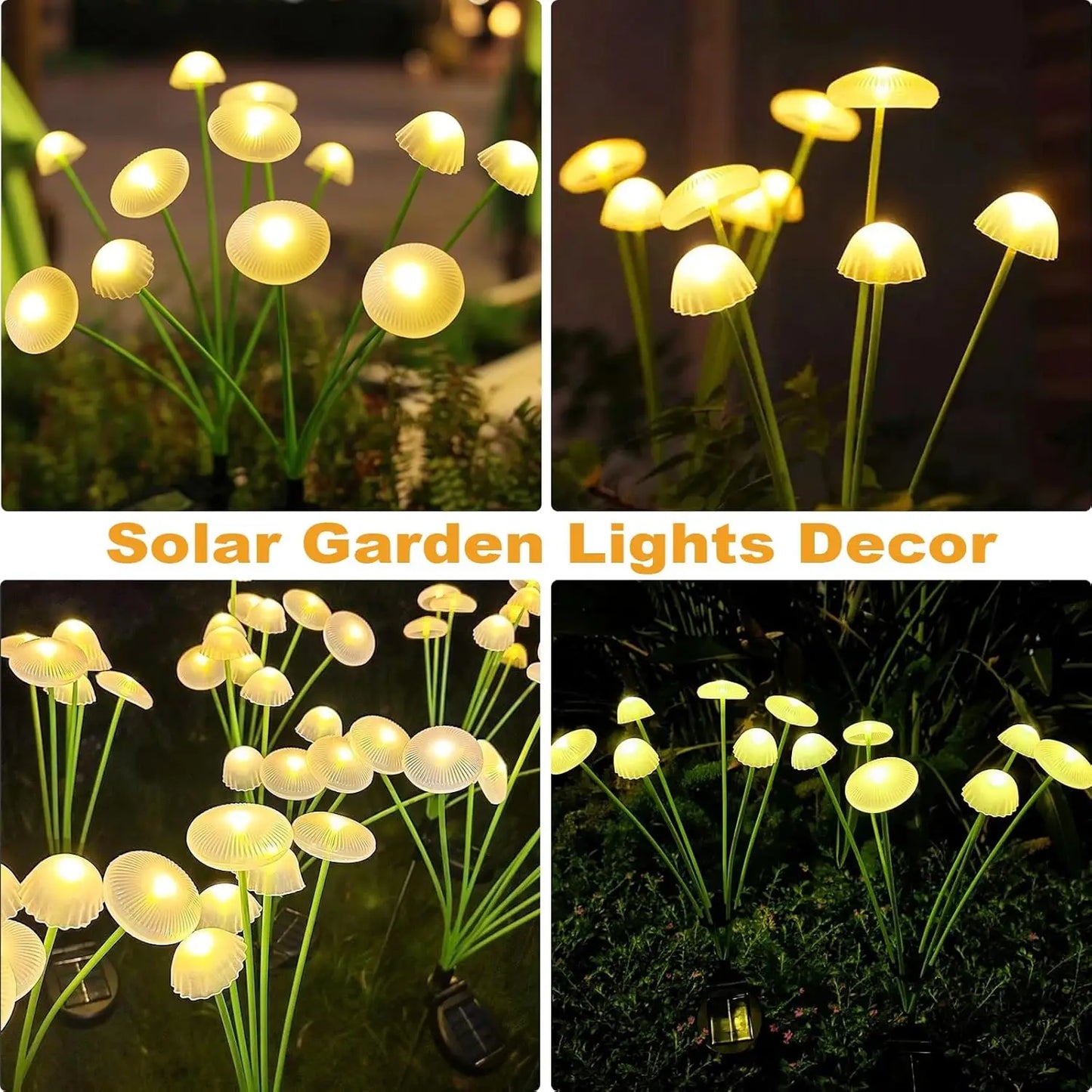 Colorful Solar Powered Garden Lamp 6 LED Lights Outdoor