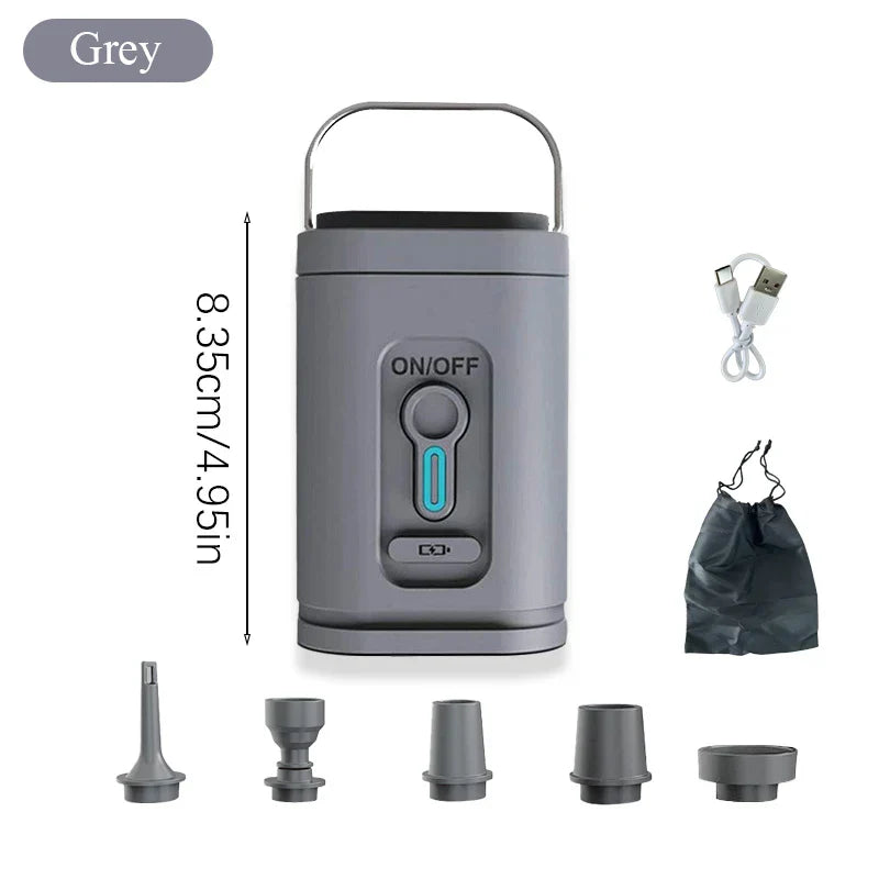 Portable Mini Air Compressor Pump with 5 Adapters