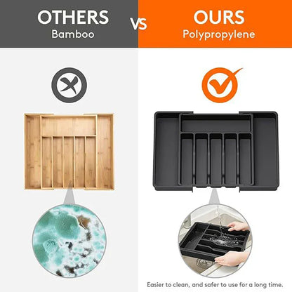 Expandable Kitchen Cutlery Tray Organizer