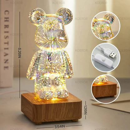 Colorful LED Fireworks Night Light Lamp
