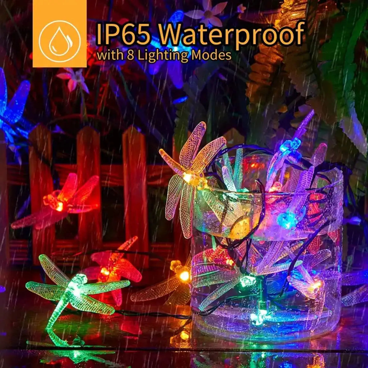 Outdoor Solar Powered Fairy Lights 20 LEDs 8 Modes Waterproof