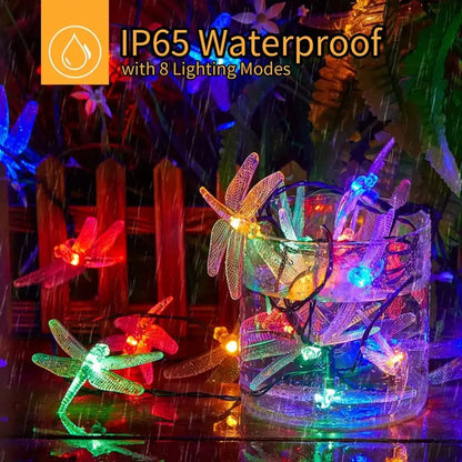 Outdoor Solar Powered Fairy Lights 20 LEDs 8 Modes Waterproof