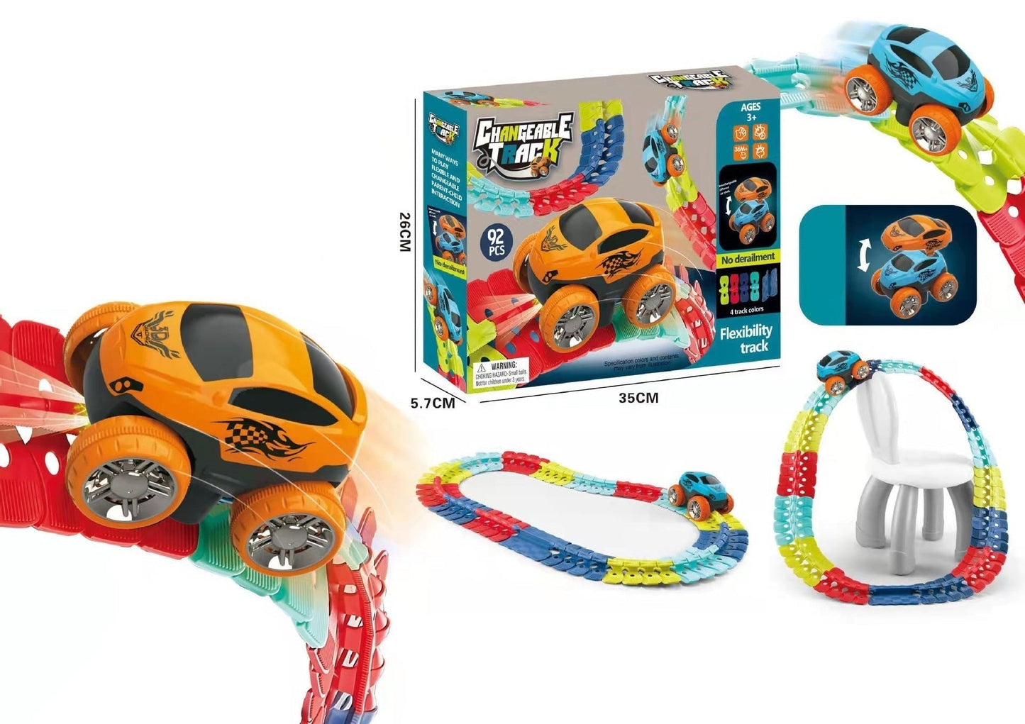 Fun Glow Racing Track Set for Children