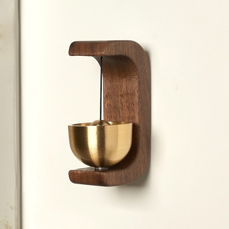 Rustic Wooden Door Bell with Unique Sound