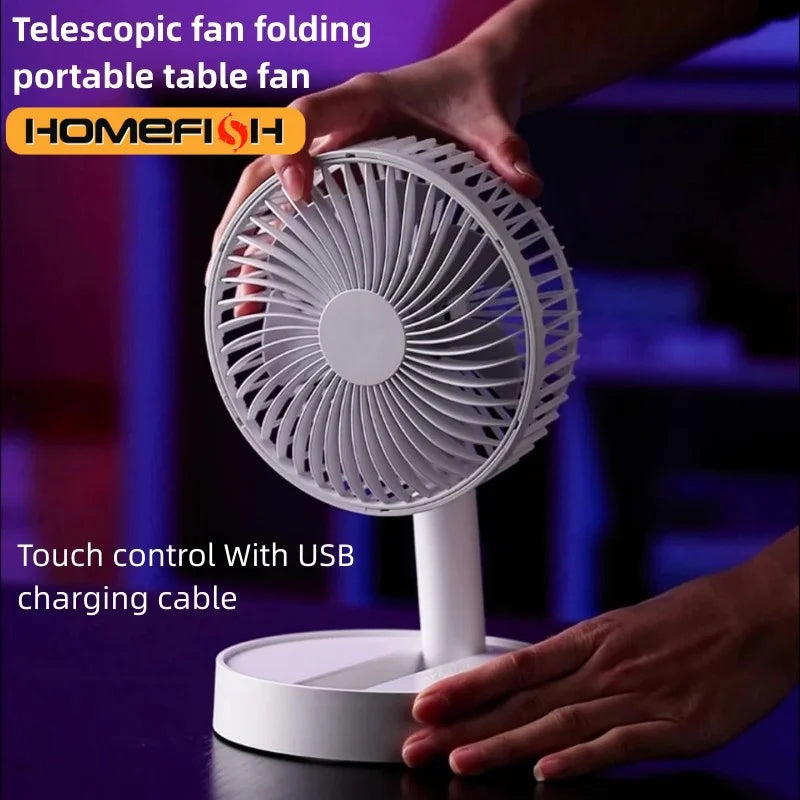 Portable Rechargeable Folding Fan with Timer - Fesara