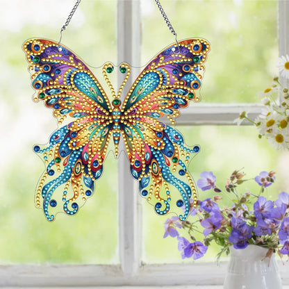 Colorful Crystal Butterfly Decor Pendant