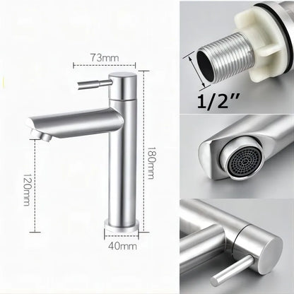 Modern Premium Stainless Steel Bathroom Sink Faucet