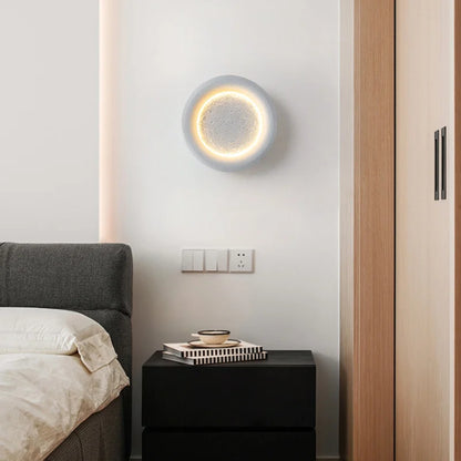 Natural Moon Shape LED Wall Light