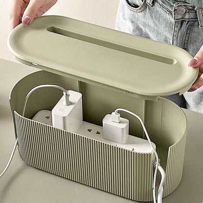 Compact Cable Management Storage Box Organizer - Fesara