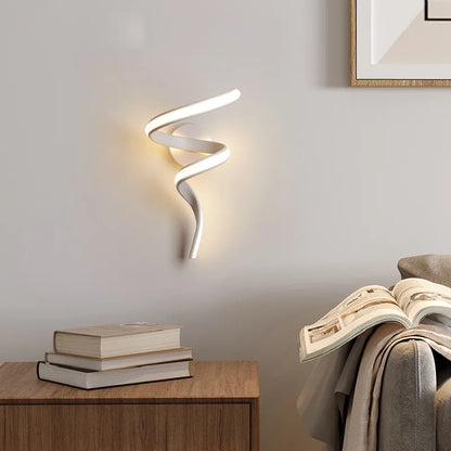 Modern LED Spiral Wall Light For Bedroom & Living Room