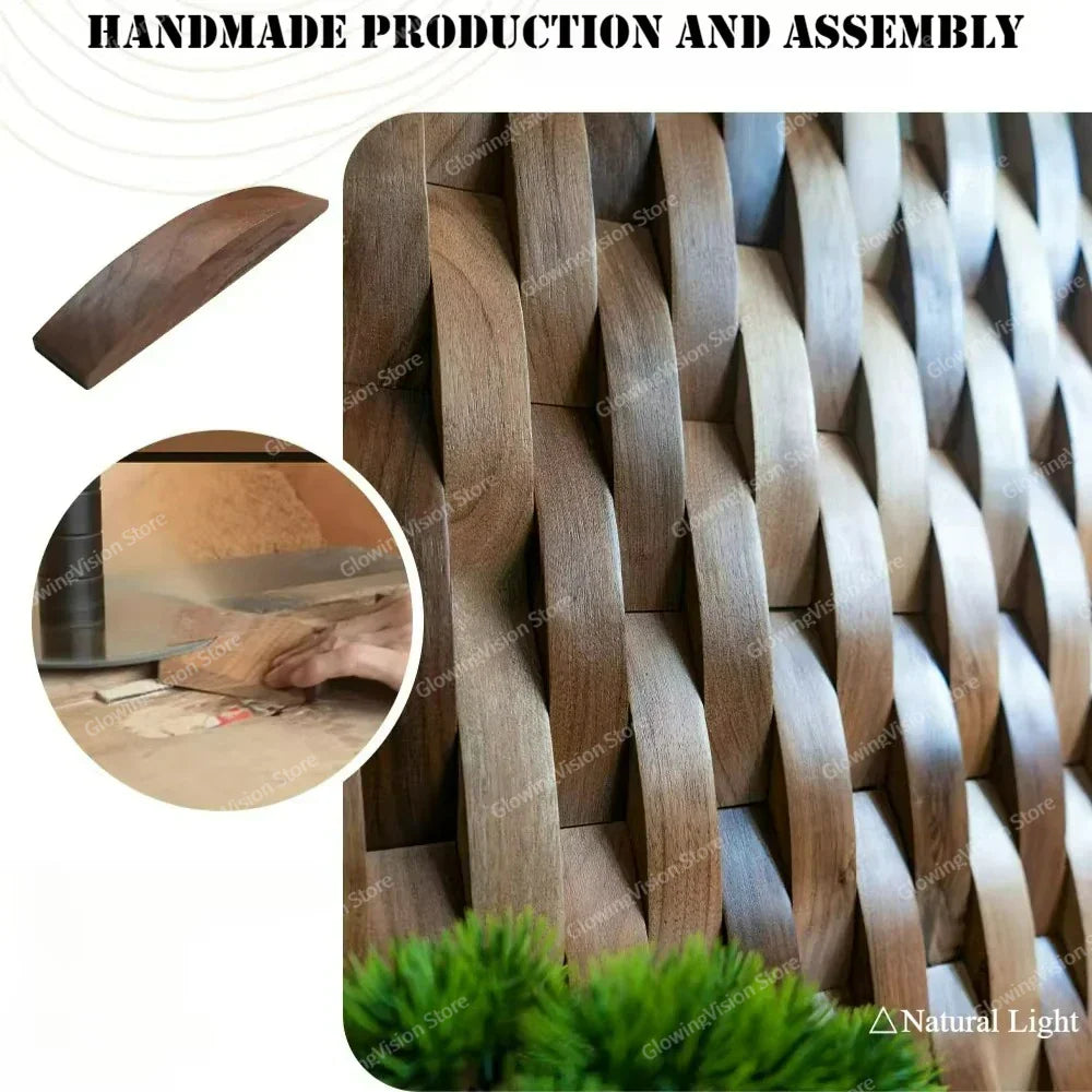 Textured Wood Acoustic Wall Art Panel Decor