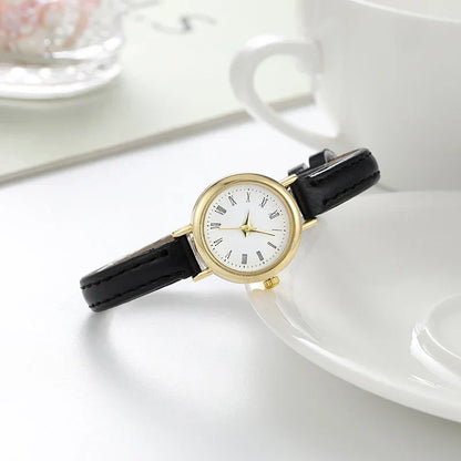 Simple Gold Women's Watch with Roman Numerals