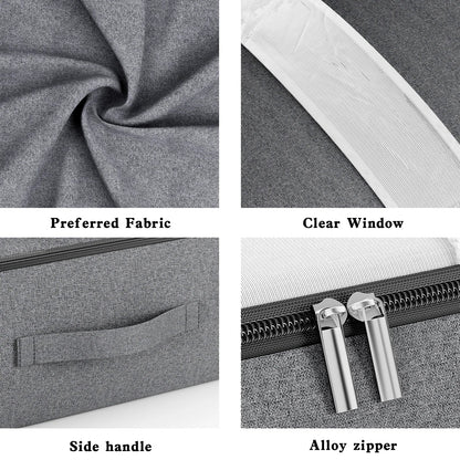 Large Foldable Storage Bag with Zipper and Window