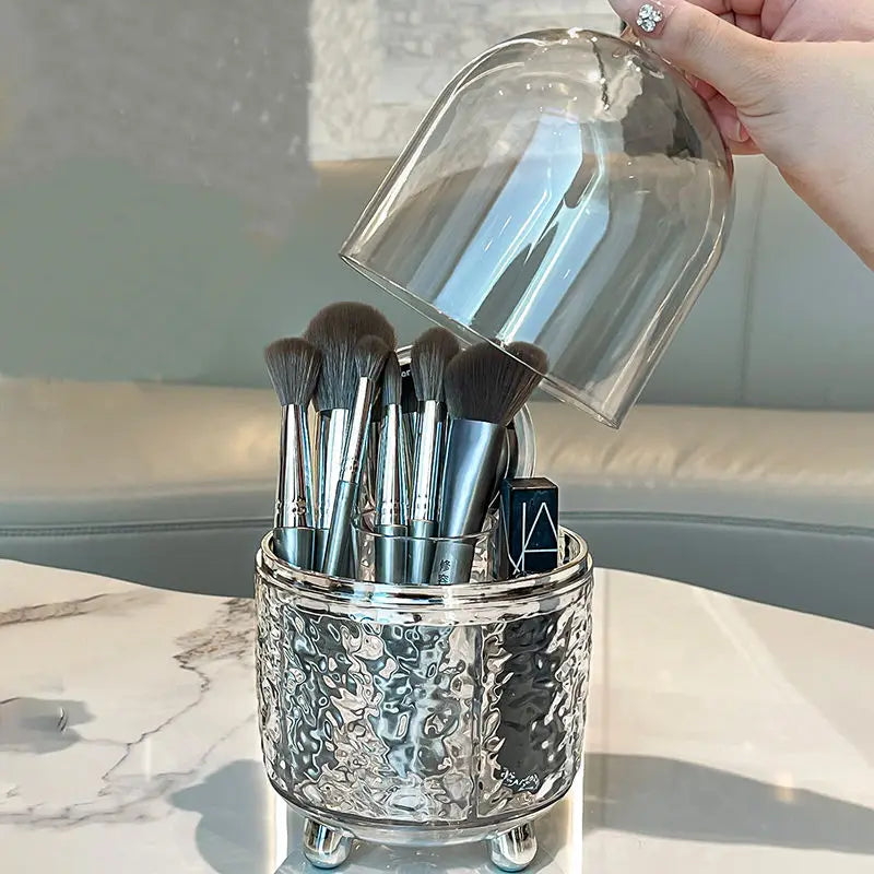 Rotating Makeup Storage Case with Lid