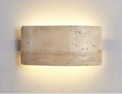Simple Stone Wall Light Fixture