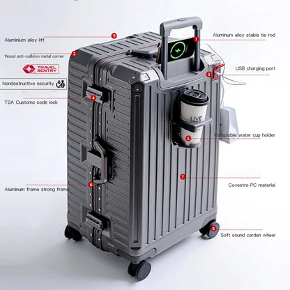 Sturdy Large Handle Travel Suitcase – Lisbon
