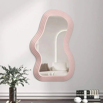 Round White Cloud Wall Mirror