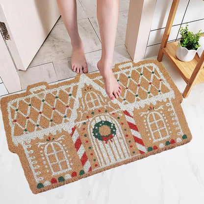 Fesara | Plush Holiday Welcome Mat Non Slip Rug
